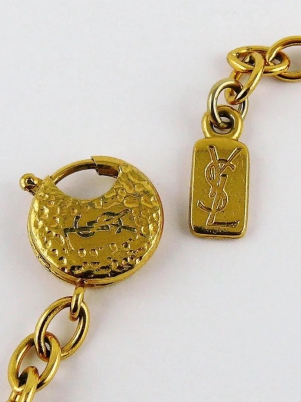 Yves Saint Laurent Gold-Tone Filigree Medallion Necklace